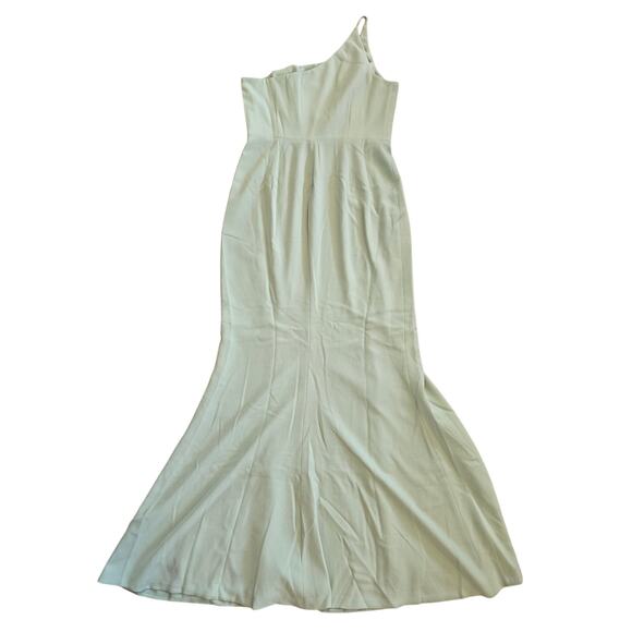 Dress The Population One Shoulder Maxi Dress Sage Green NWT Size L - Picture 2 of 4